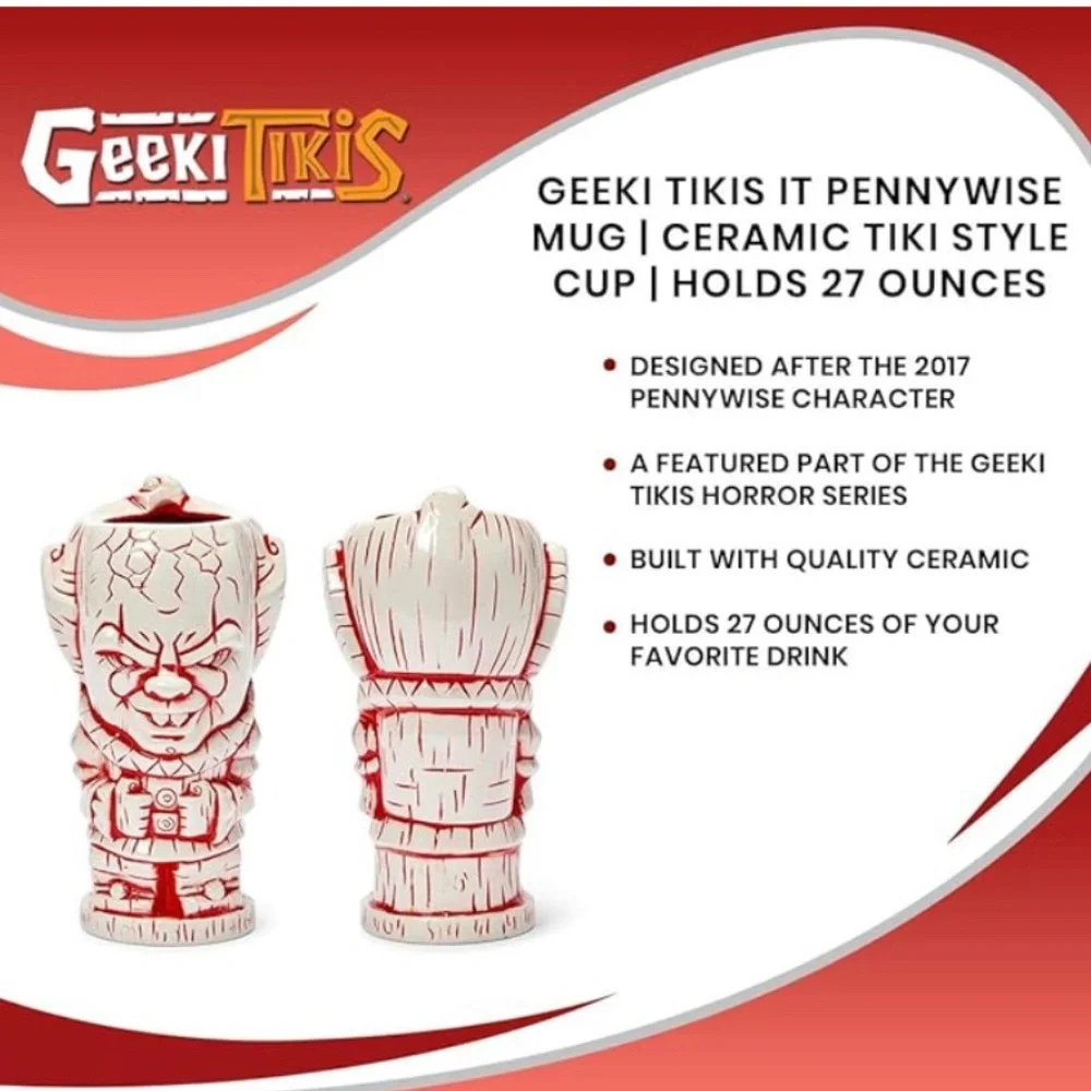 Geeki Tikis IT Pennywise Mug Official‎ IT Collectible Horror Mug